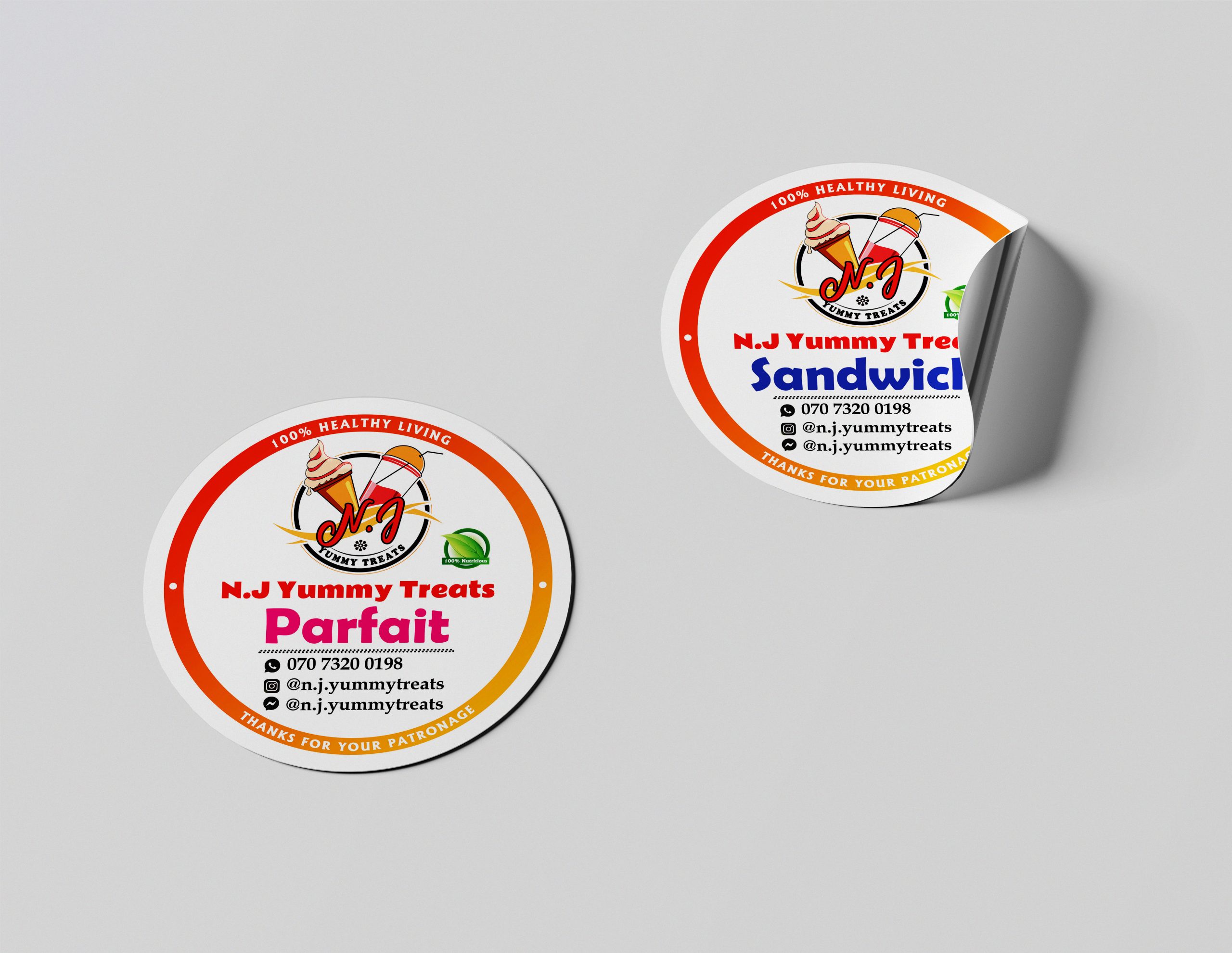 Cut out circular sticker on concrete surface Mockup