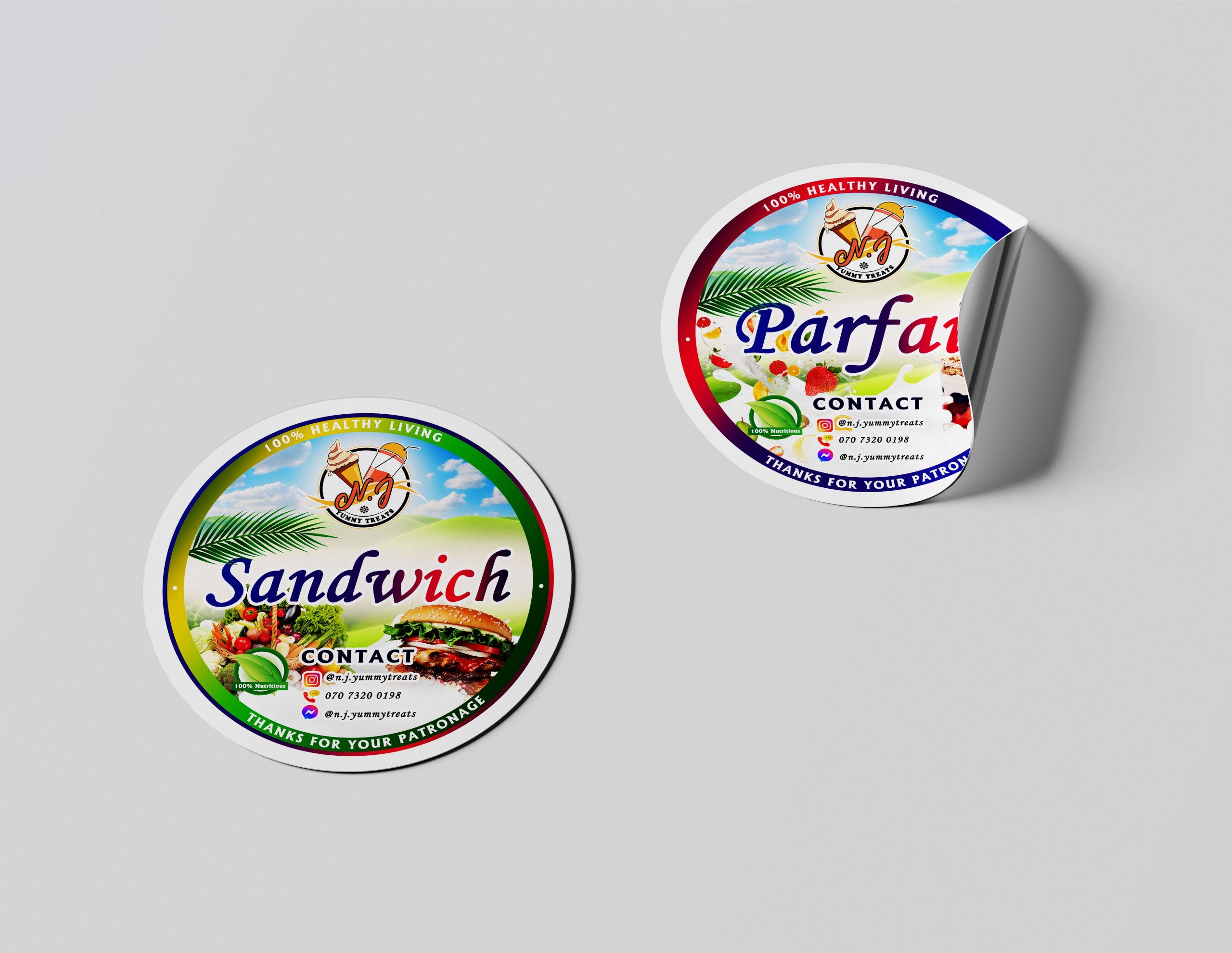 Cut out circular sticker on concrete surface Mockup