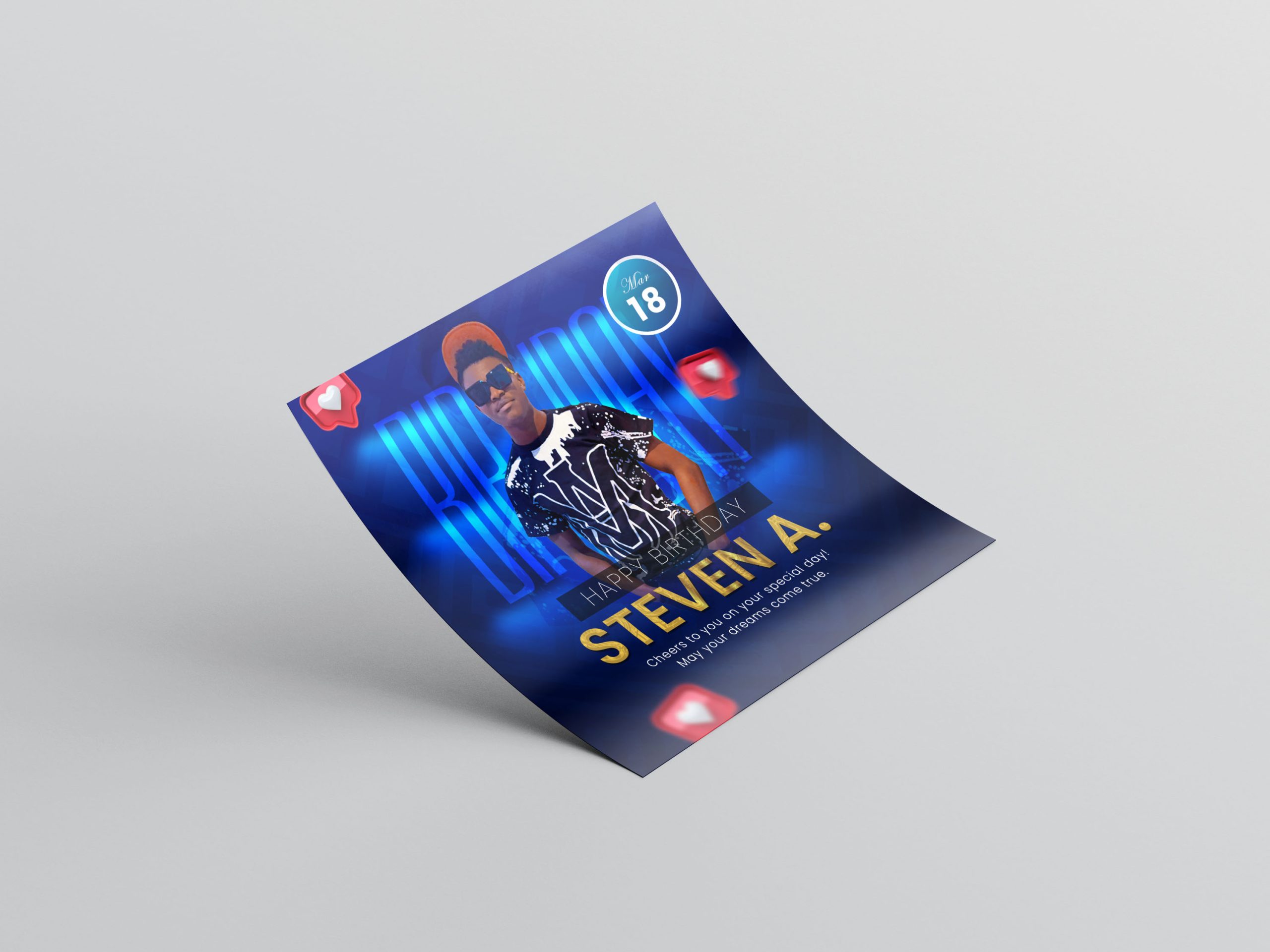 Steven A. – Social Media Birthday Poster Designs